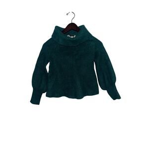Soft Surroundings Calanthe Cashmere Cowl Neck Sweater - Emerald Green Size Small